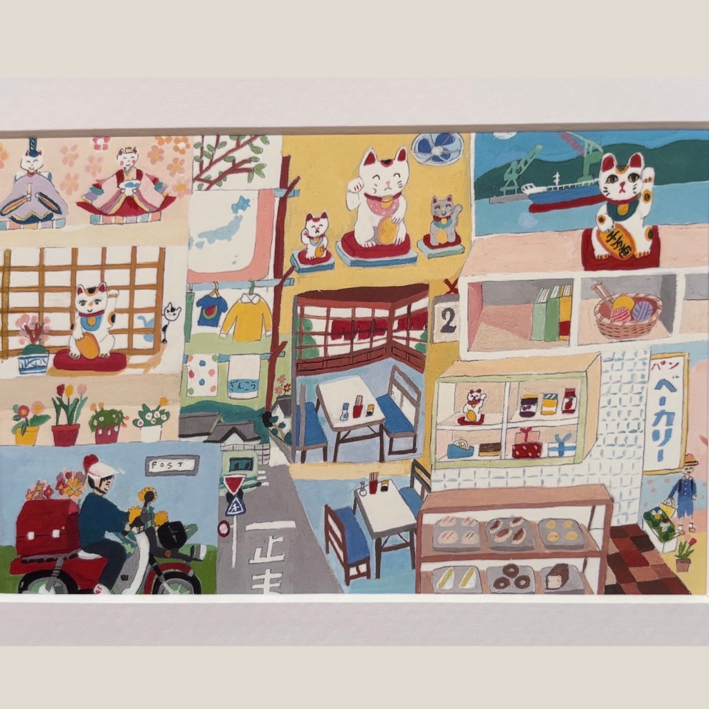 Pocztówka – Kot Maneki Neko by Ai Okino